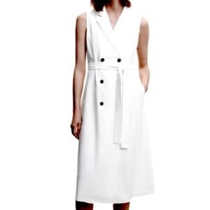 White Vest Midi Dress